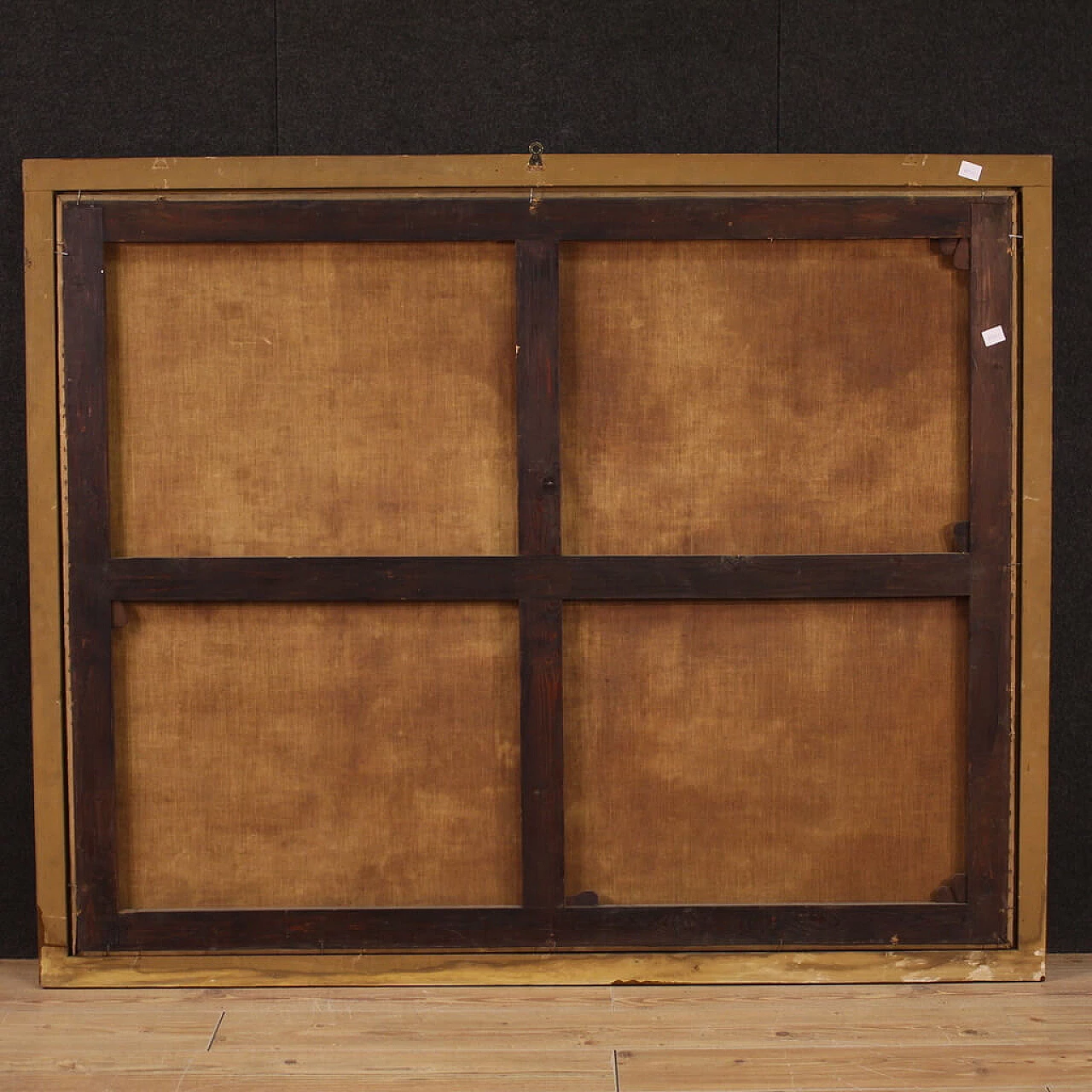 Italian landscape, oil on canvas with Louis XVI frame, 18th century 6