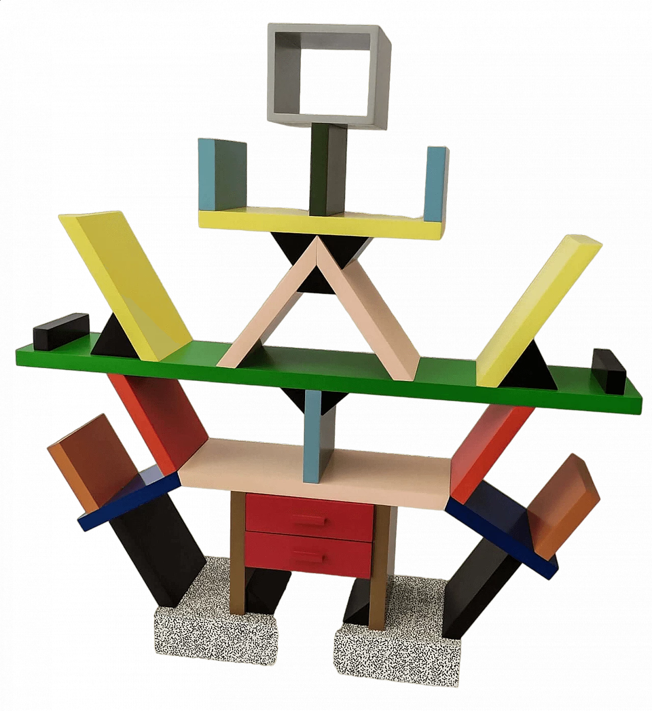 Carlton bookcase miniature by Ettore Sottsass for Memphis, 1980s 8