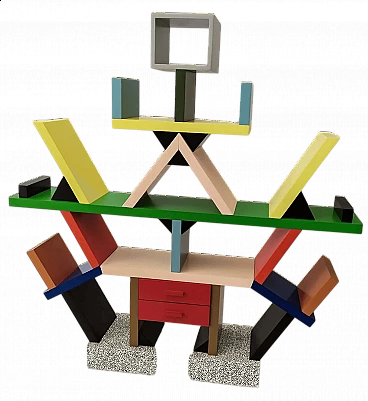 Carlton bookcase miniature by Ettore Sottsass for Memphis, 1980s