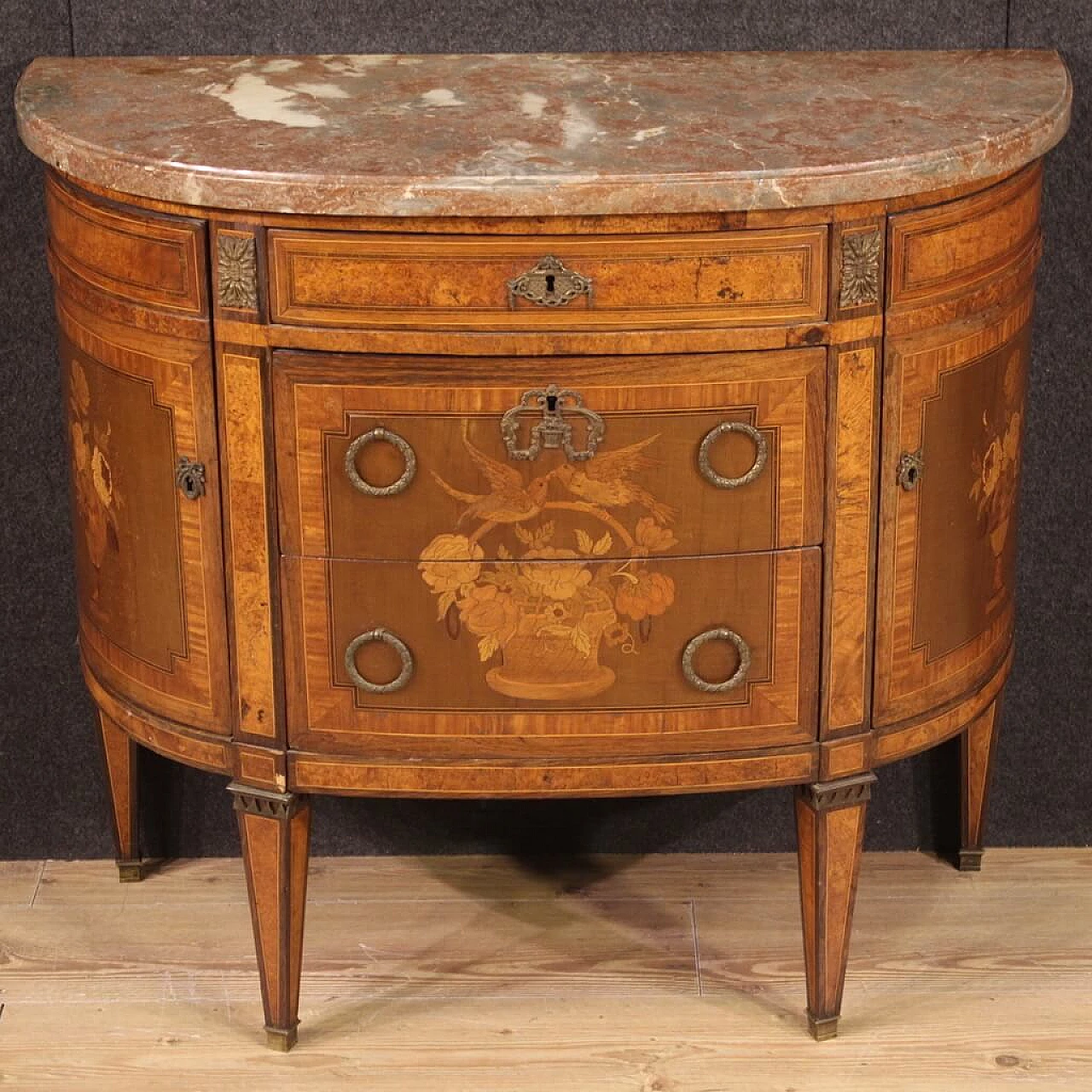 Louis XVI half-moon dresser, second half of the 19th century 1