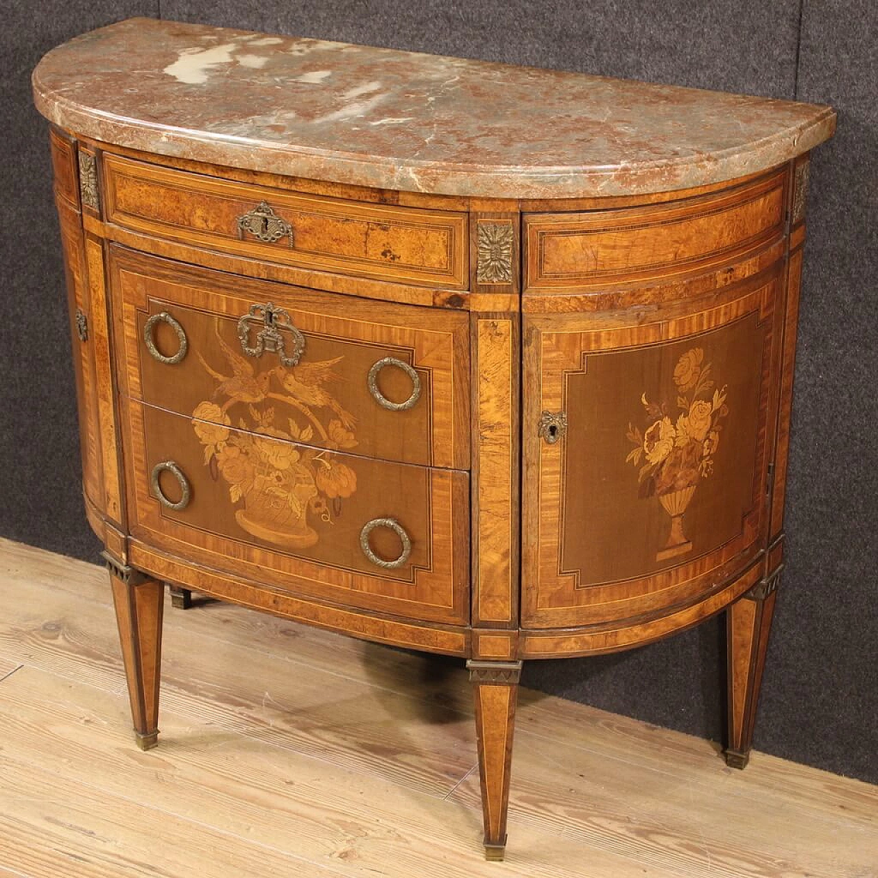 Louis XVI half-moon dresser, second half of the 19th century 4