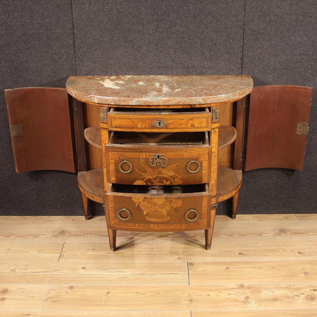 Louis XVI half-moon dresser, second half of the 19th century 9