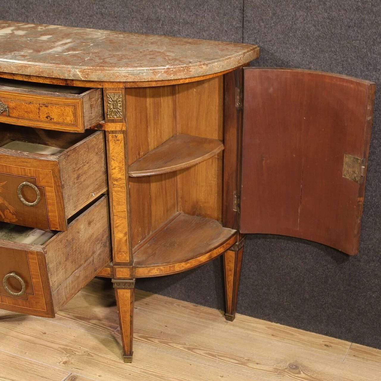 Louis XVI half-moon dresser, second half of the 19th century 11