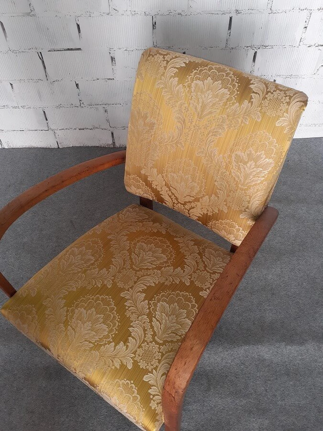 Armchair with wooden frame, 1940s 6