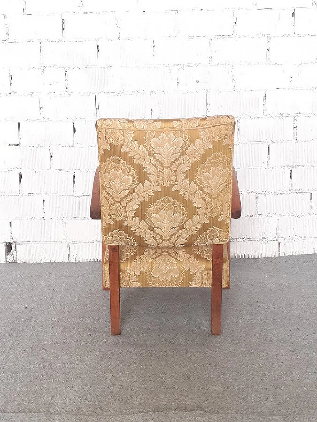 Armchair with wooden frame, 1940s 7