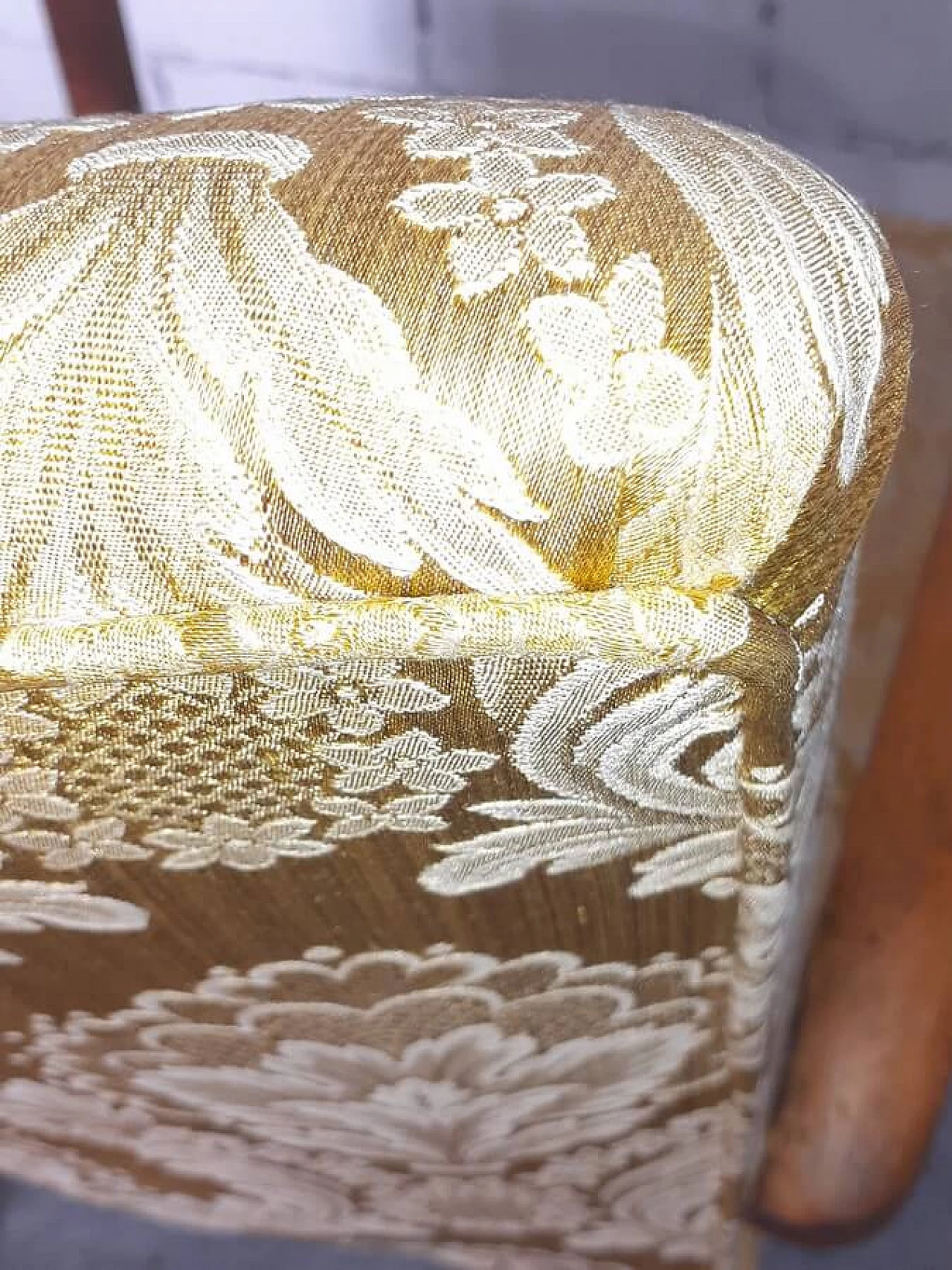 Armchair with wooden frame, 1940s 8