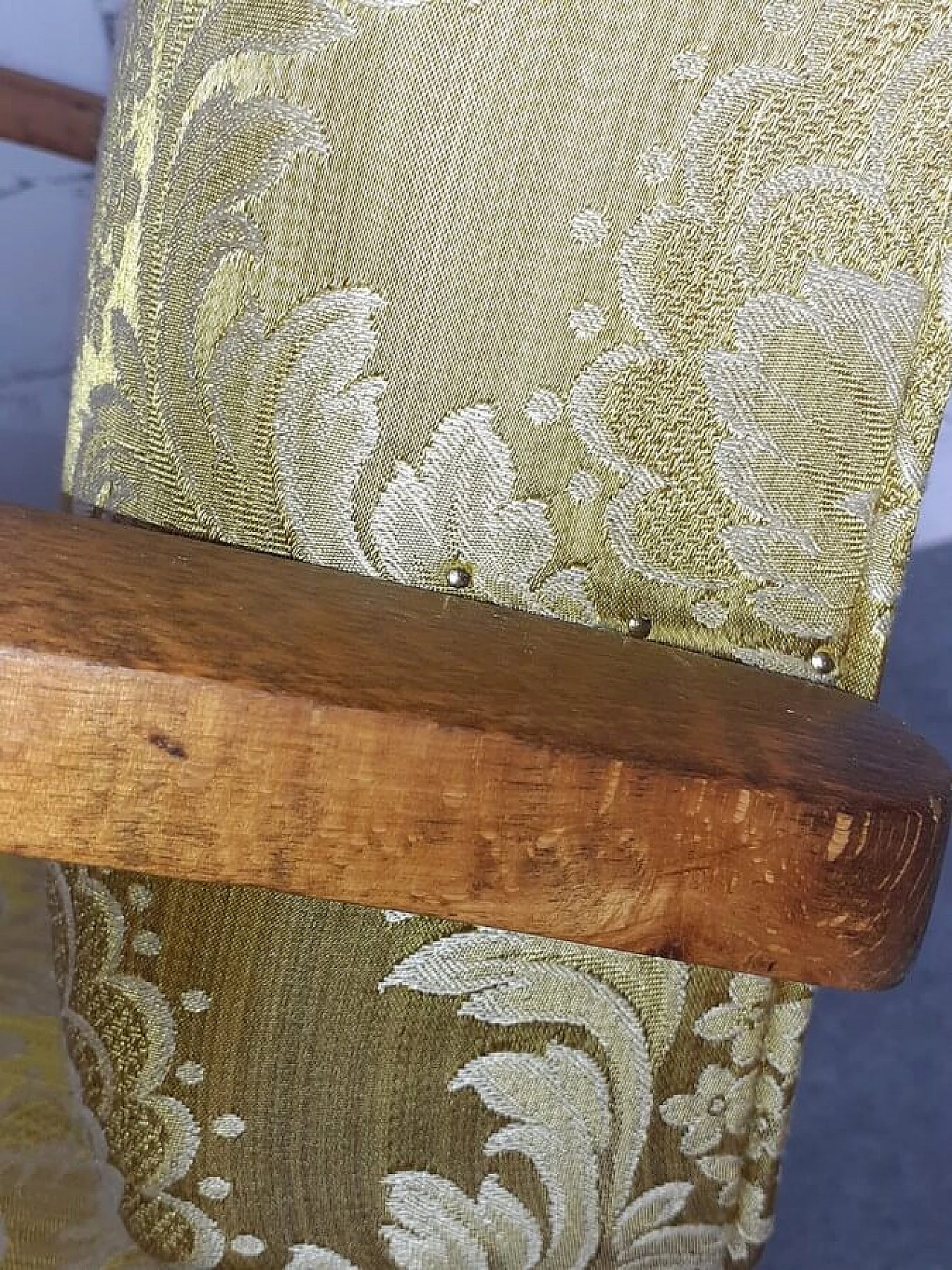 Armchair with wooden frame, 1940s 10