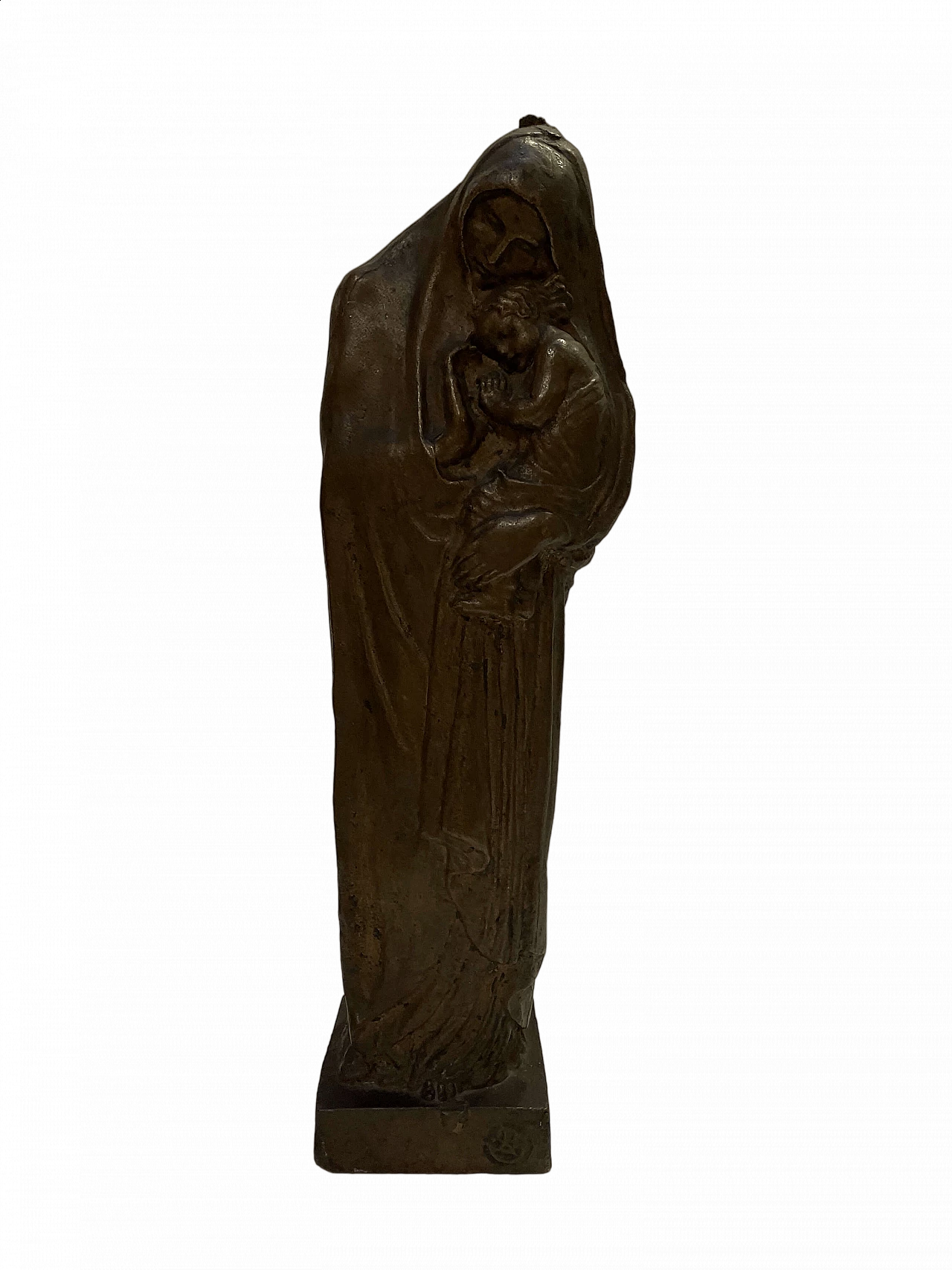 Leonardo Bistolfi, Madonna of the Loggia, bronze sculpture, early 20th century 8