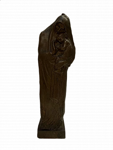 Leonardo Bistolfi, Madonna of the Loggia, bronze sculpture, early 20th century