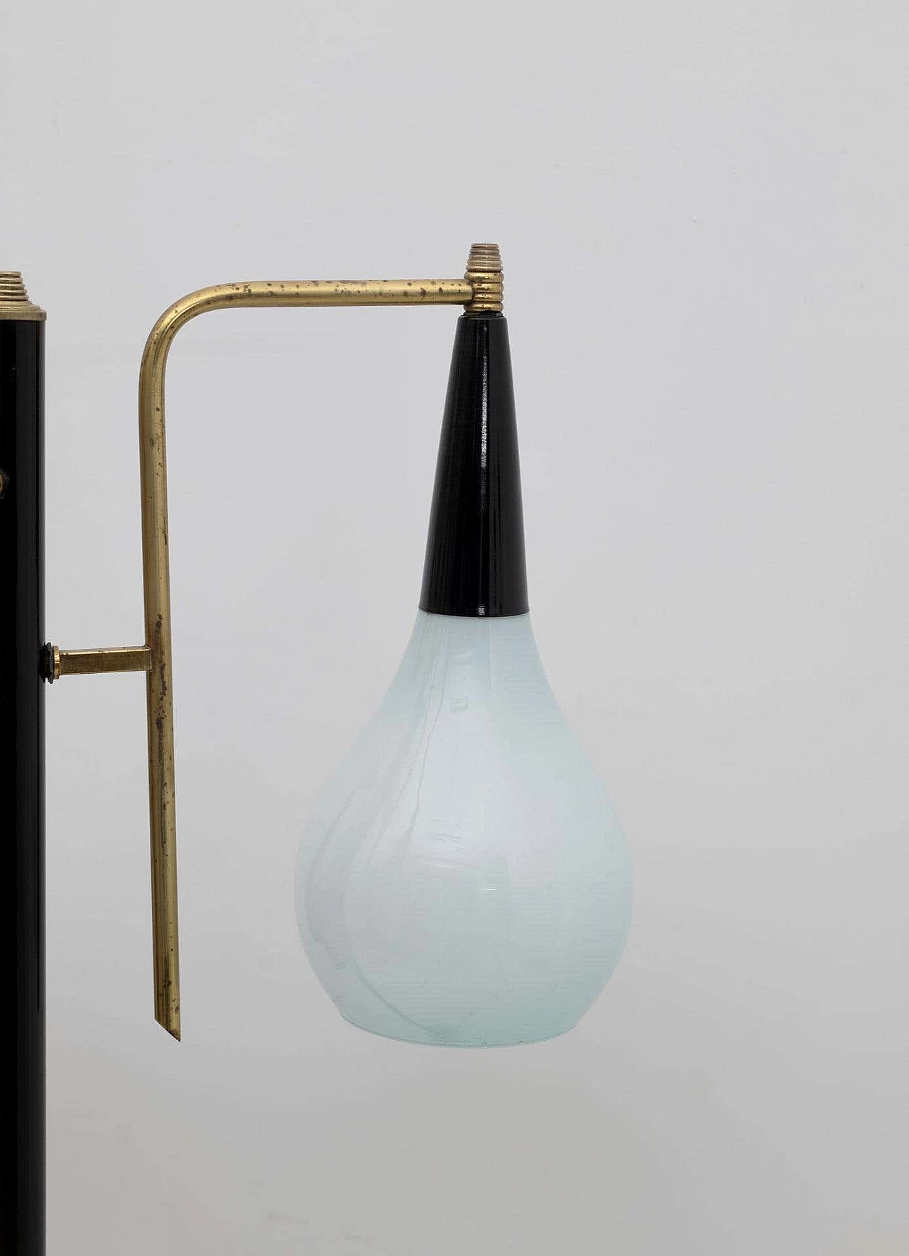 Brass and coloured glass floor lamp by Stilnovo, 1950s 9