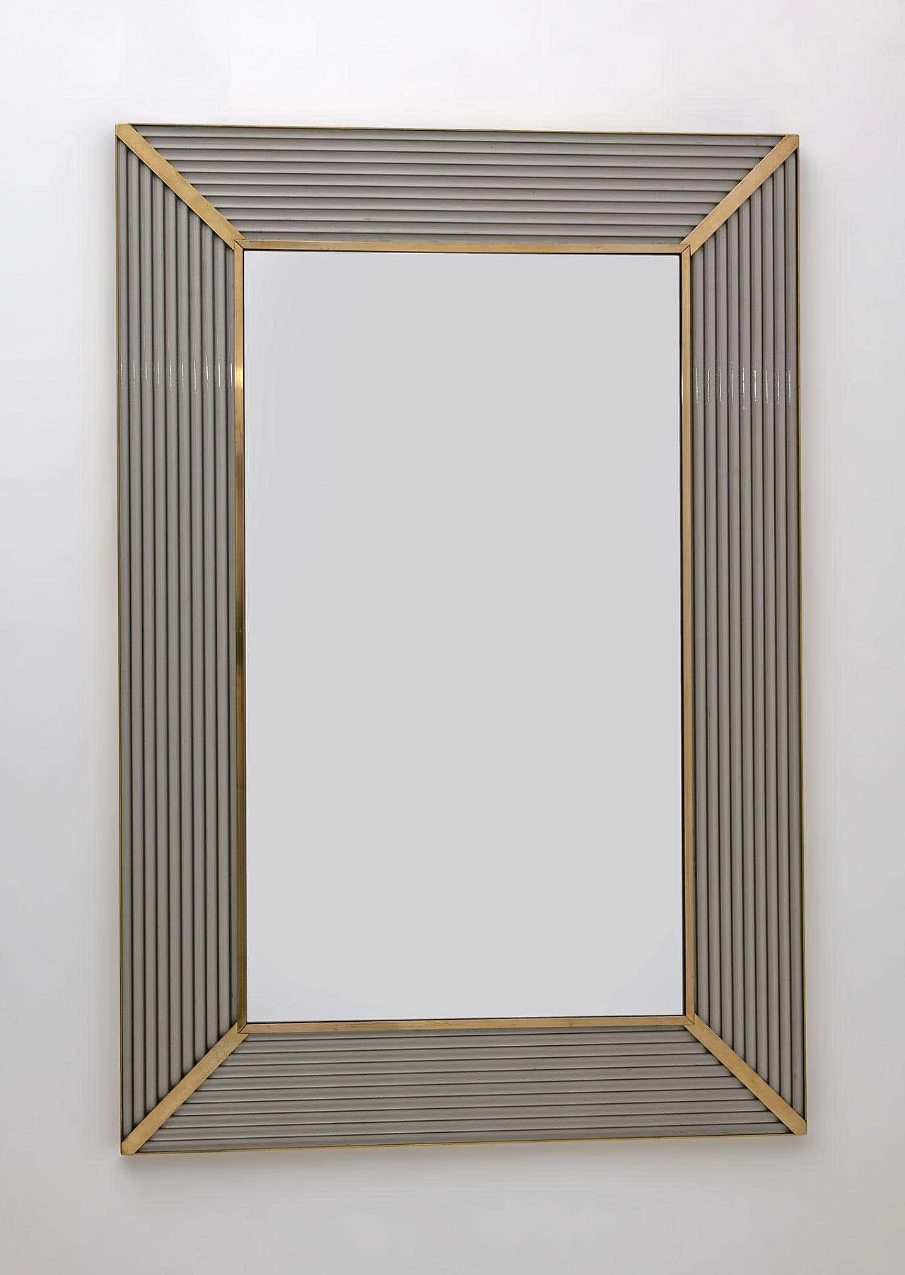 Brass and Murano glass wall mirror, 1990s 1