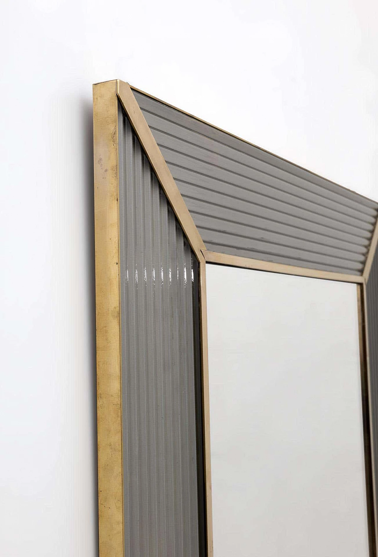 Brass and Murano glass wall mirror, 1990s 3