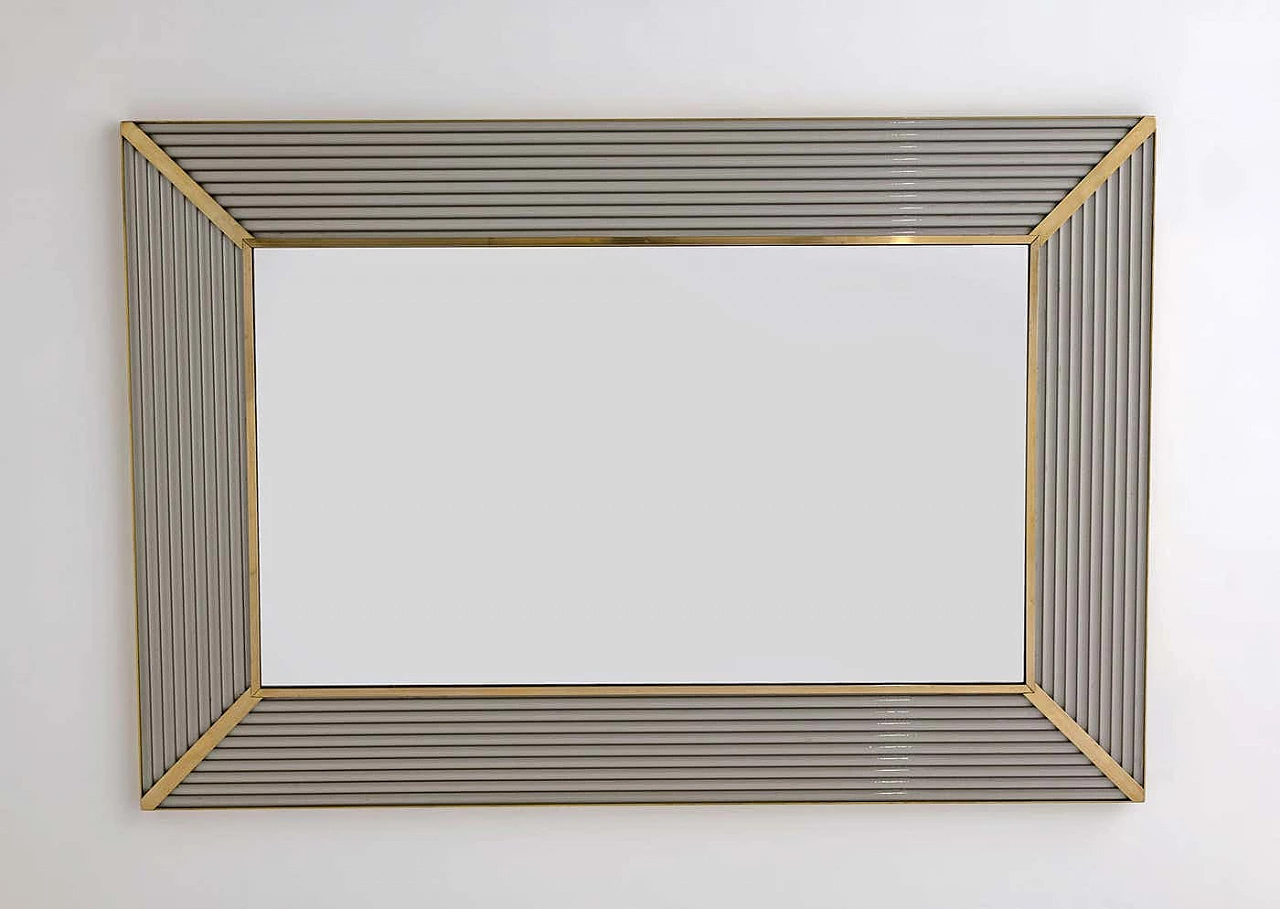 Brass and Murano glass wall mirror, 1990s 4