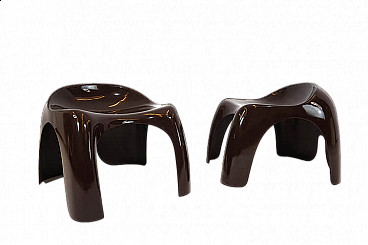 Pair of Efebo plastic stools by Stacy Dukes for Artemide, 1960s