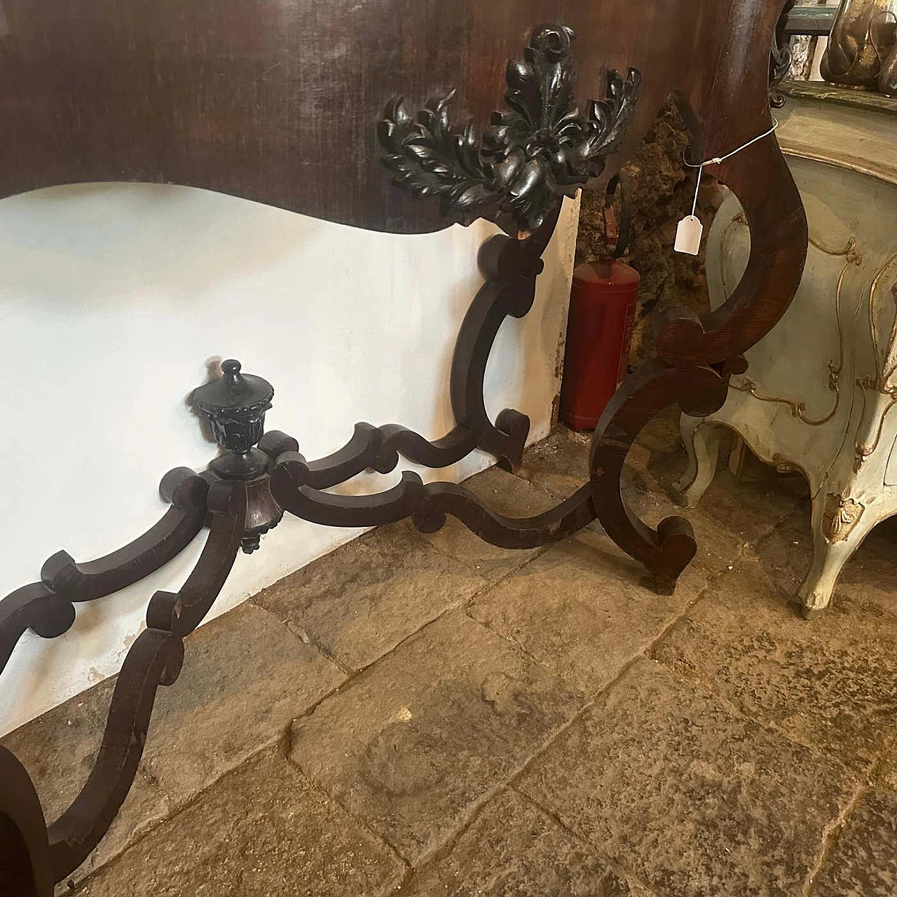 Sicilian Louis Philippe mahogany and marble console table, 1850 11