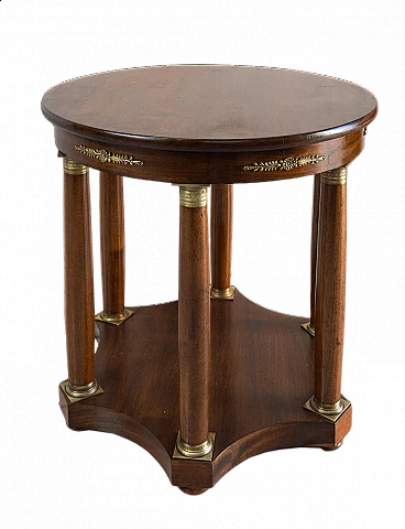 French Empire mahogany side table with bronze details, 19th century