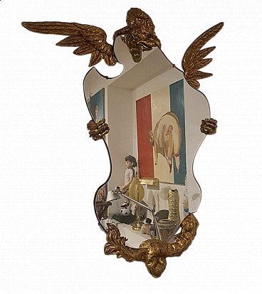 Wall mirror with dragon attributed to Gabriel Viardot, late 19th century