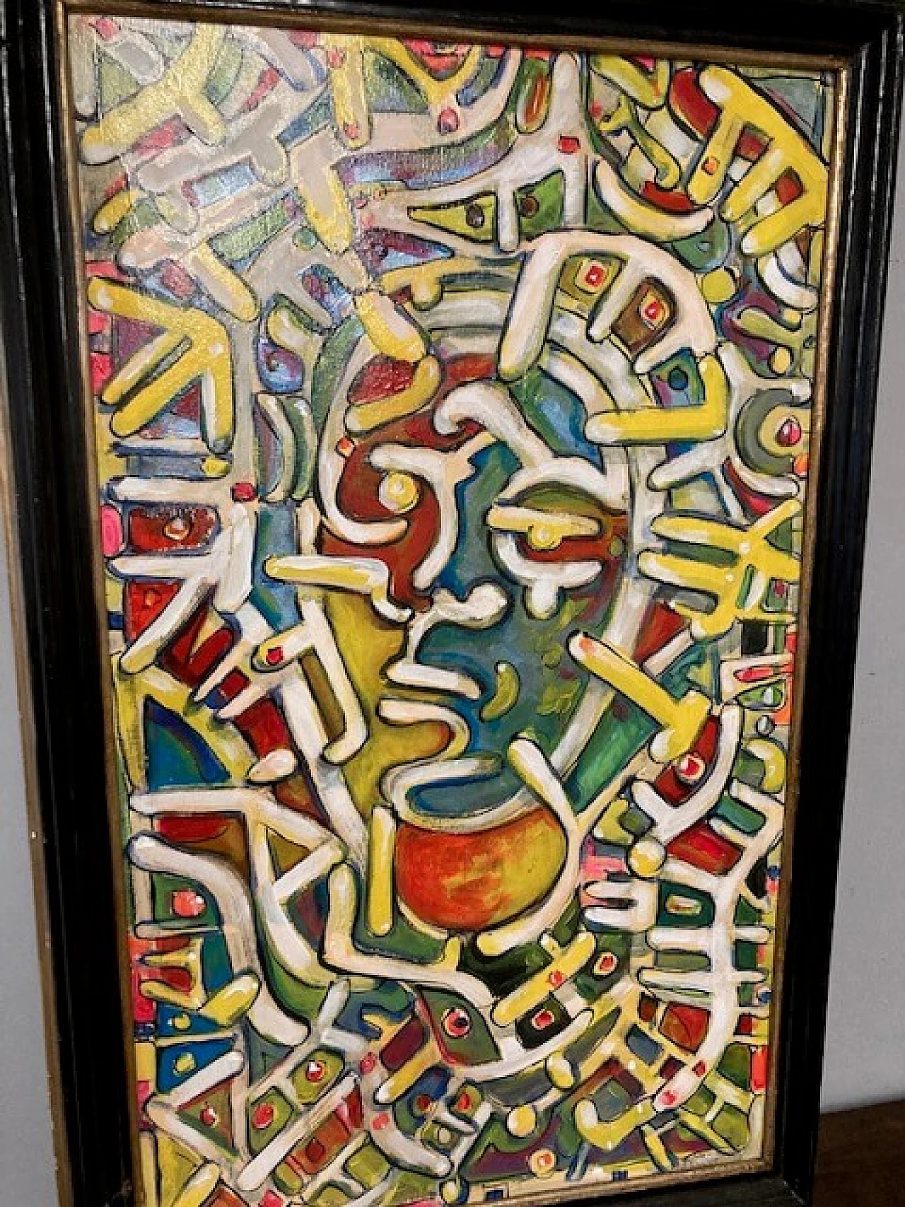 Dipinto di arte contemporanea, acrilici su tela, anni 2000 2