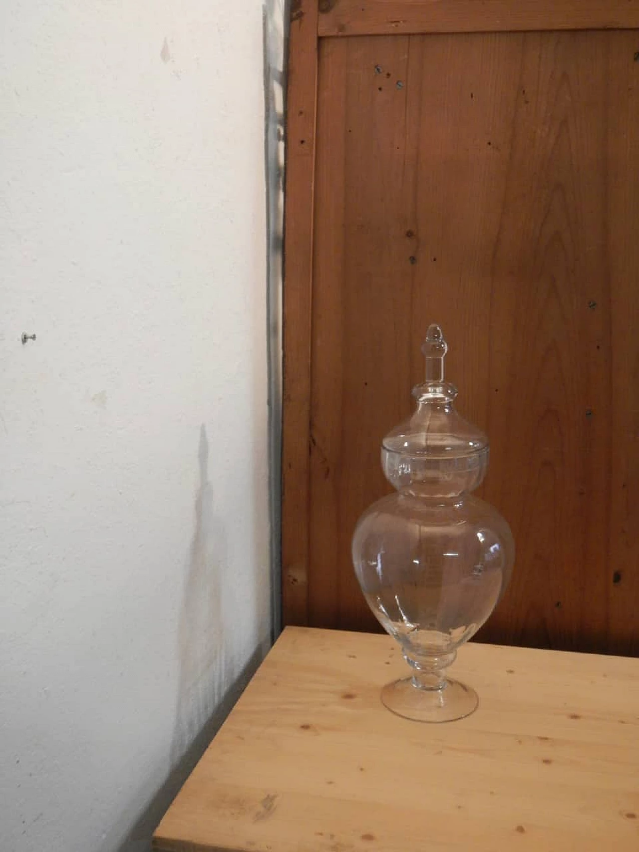 Glass vase with lid, 1980s 1