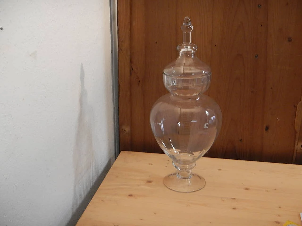Glass vase with lid, 1980s 2