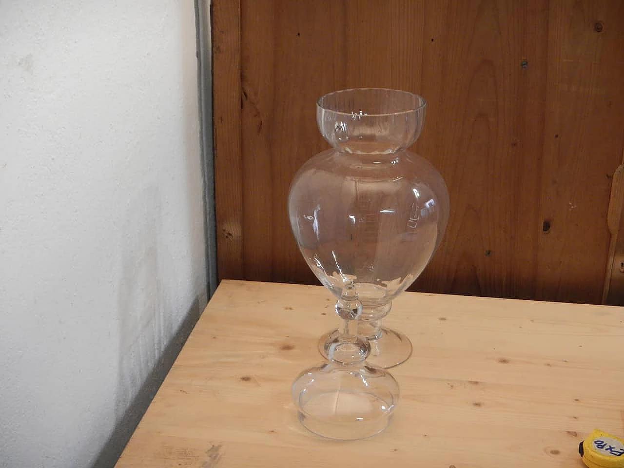 Glass vase with lid, 1980s 3