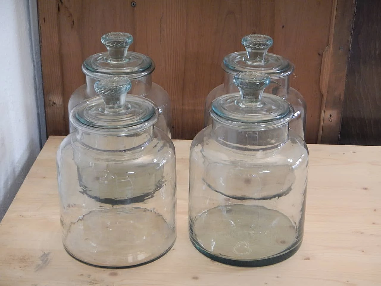 Glass cookie container, 1980s 1