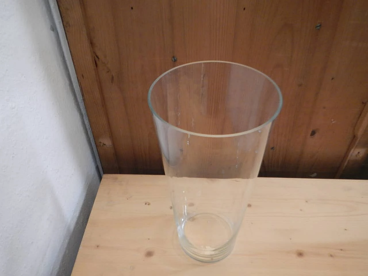 3 Vasi conici in vetro, anni '80 2