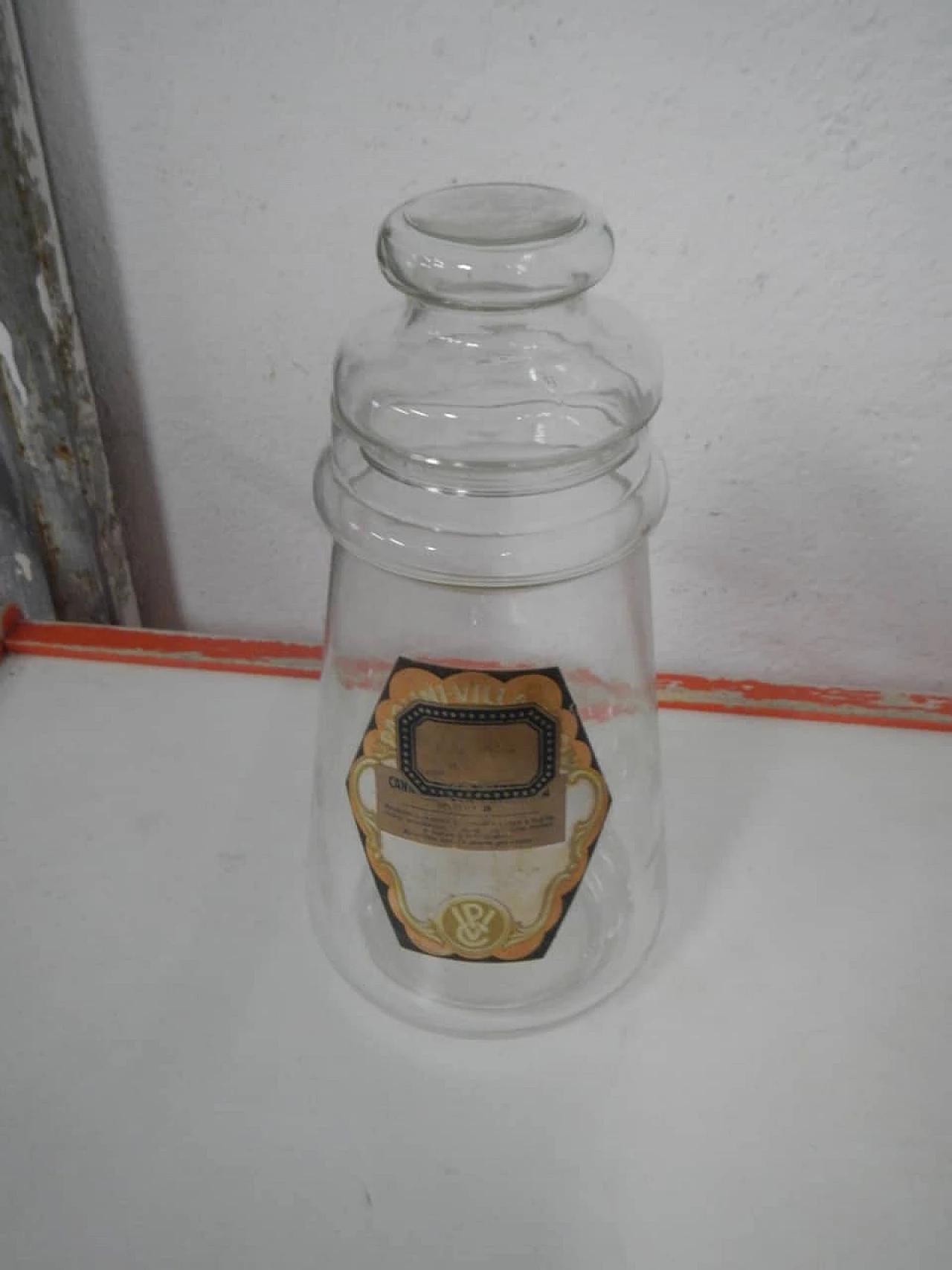 Vaso da negozio in vetro, anni '70 2