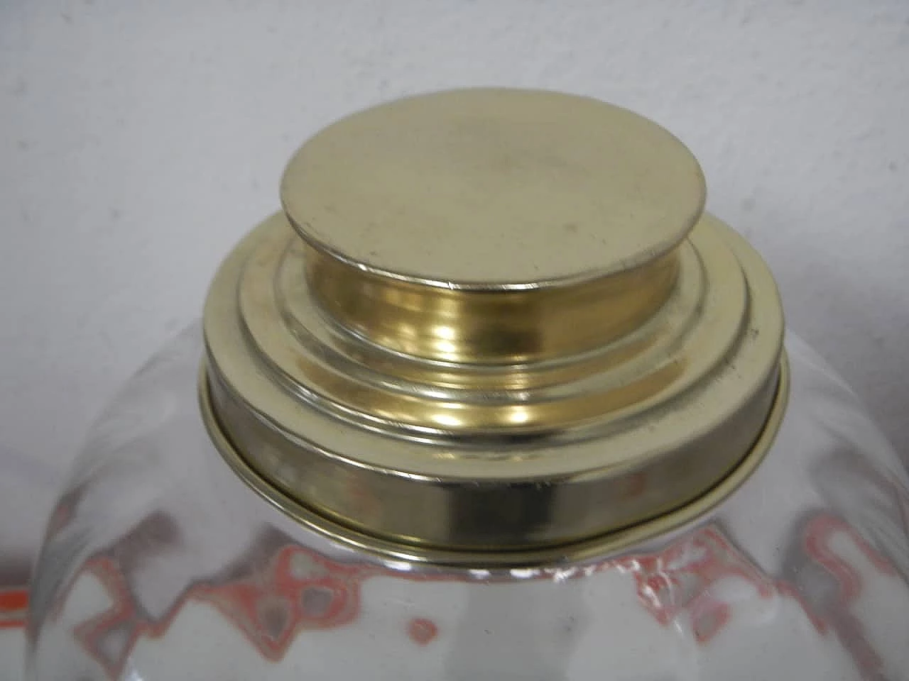 Glass vase with riser, 1970s 7