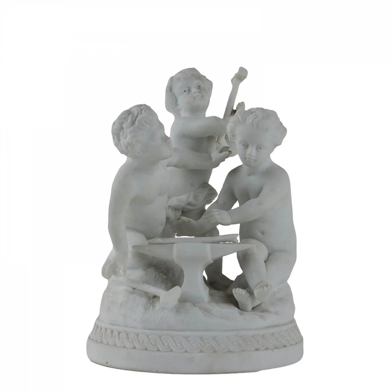 Gruppo scultoreo di amorini in porcellana Biscuit di Sèvres, anni '50 1