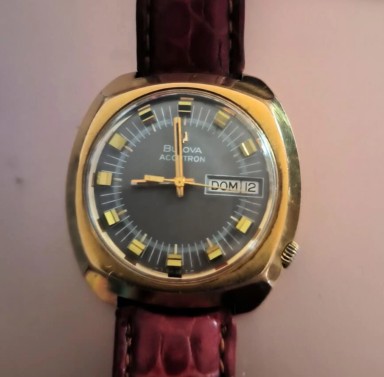 Orologio da polso da uomo Accutron di Bulova, anni '70 1