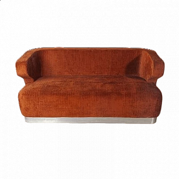 Velvet two-seater sofa by Gianni Moscatelli for Formanova, 1960s