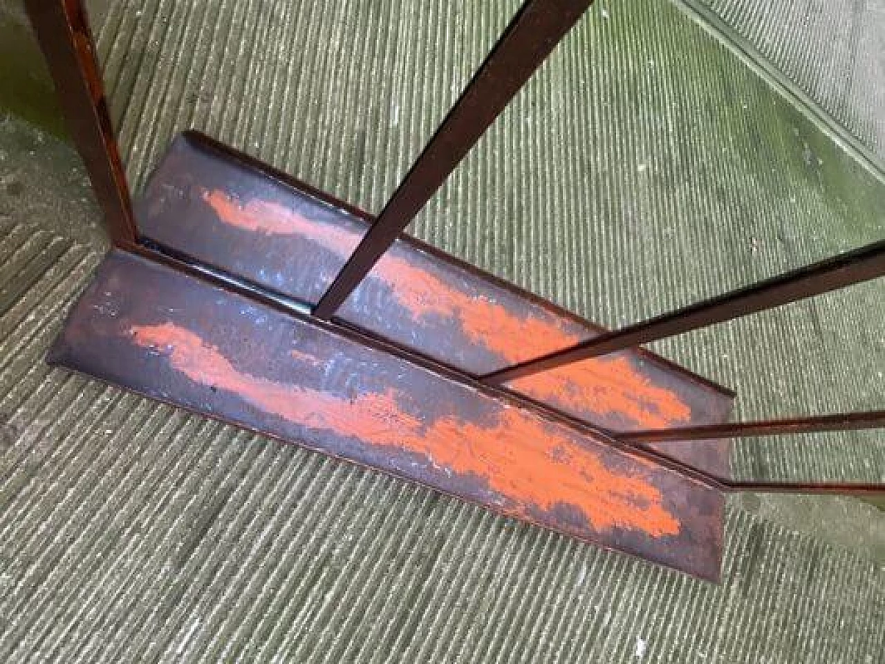 Specchio industriale in ferro, anni '50 5