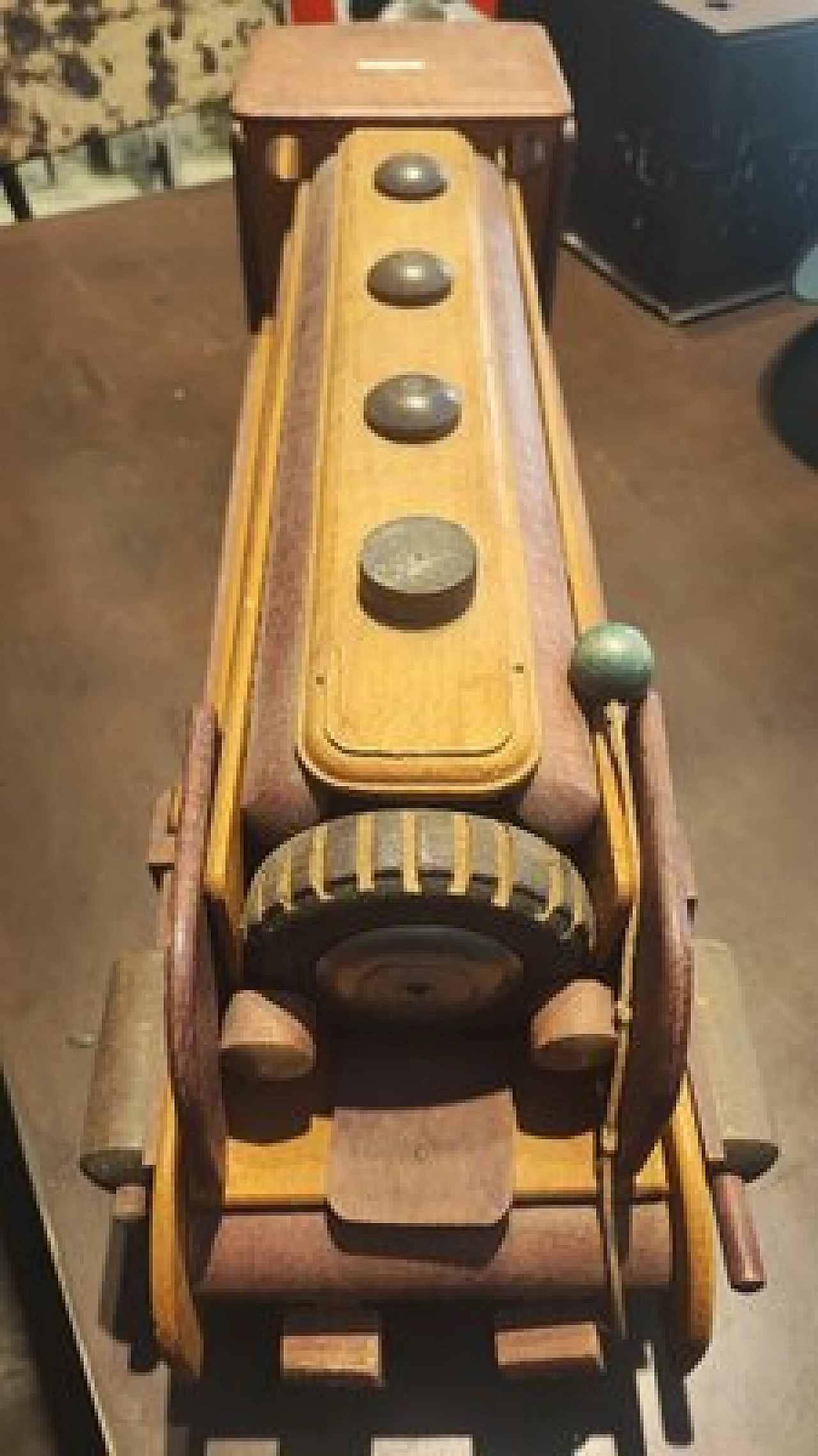 Trenino giocattolo in legno di Dejou, anni '50 4