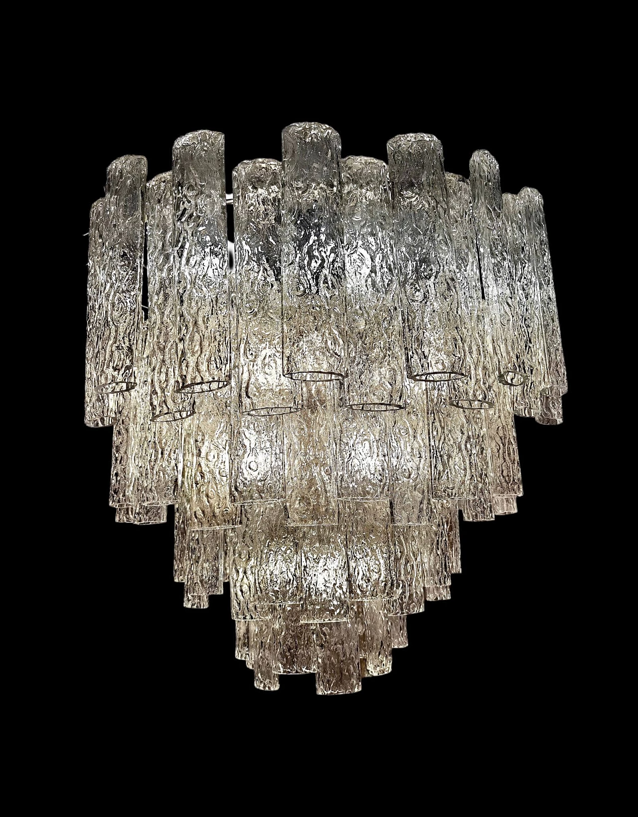 Lampadario in vetro soffiato di Murano di Toni Zuccheri, anni '70 31