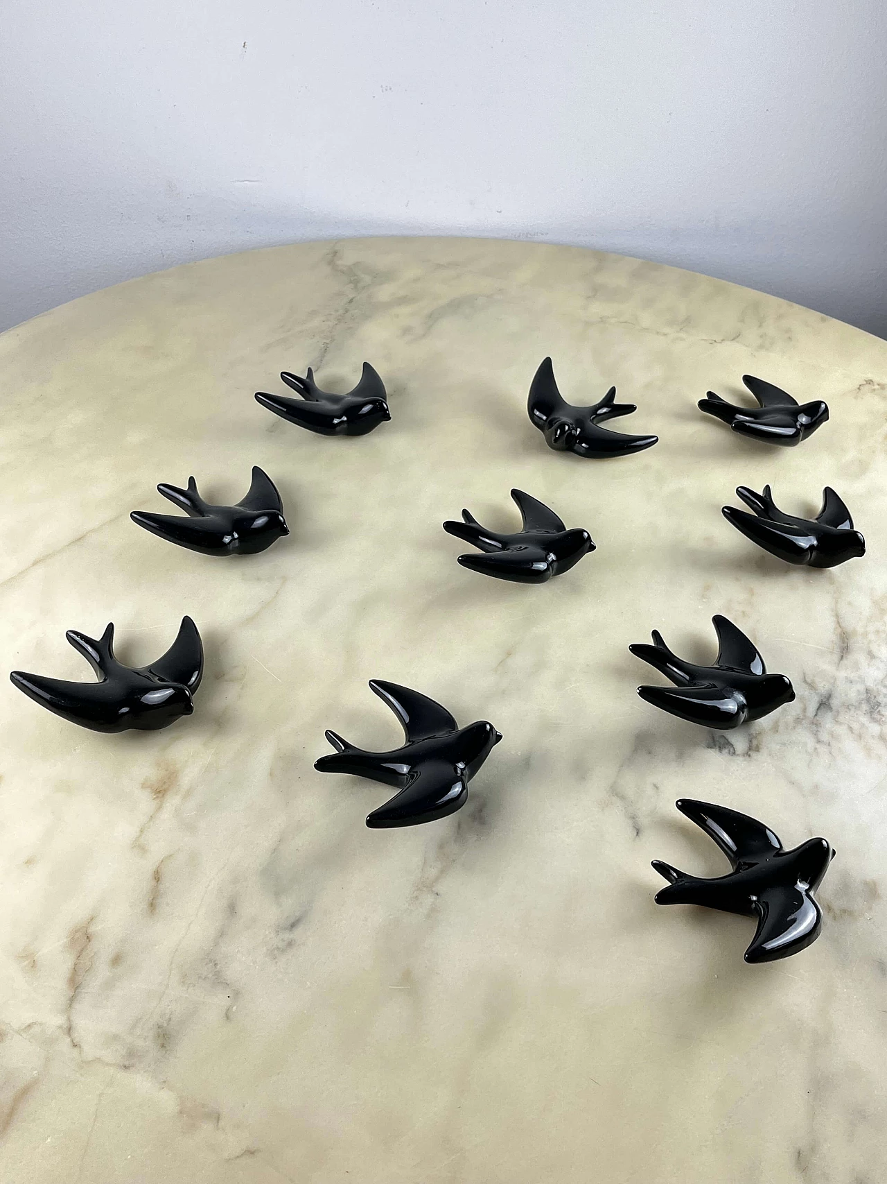 10 Glazed terracotta swallows, 1960s 1