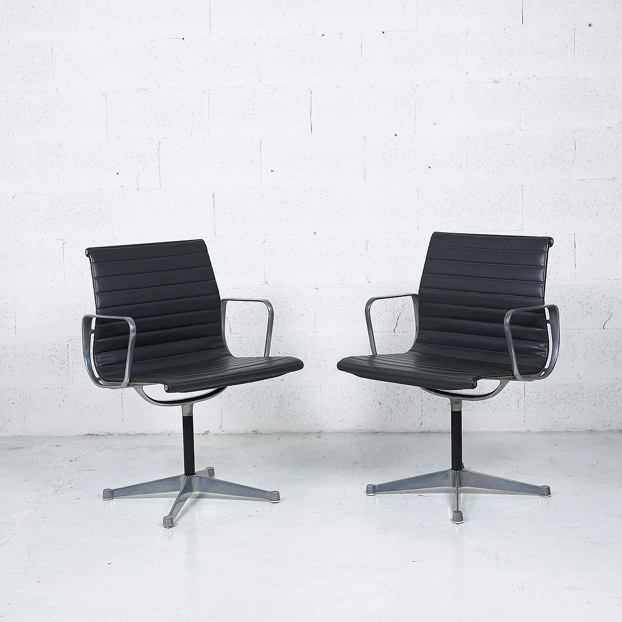 Pair of EA 108 armchairs by Charles and Ray Eames for Herman Miller, 1960s 4