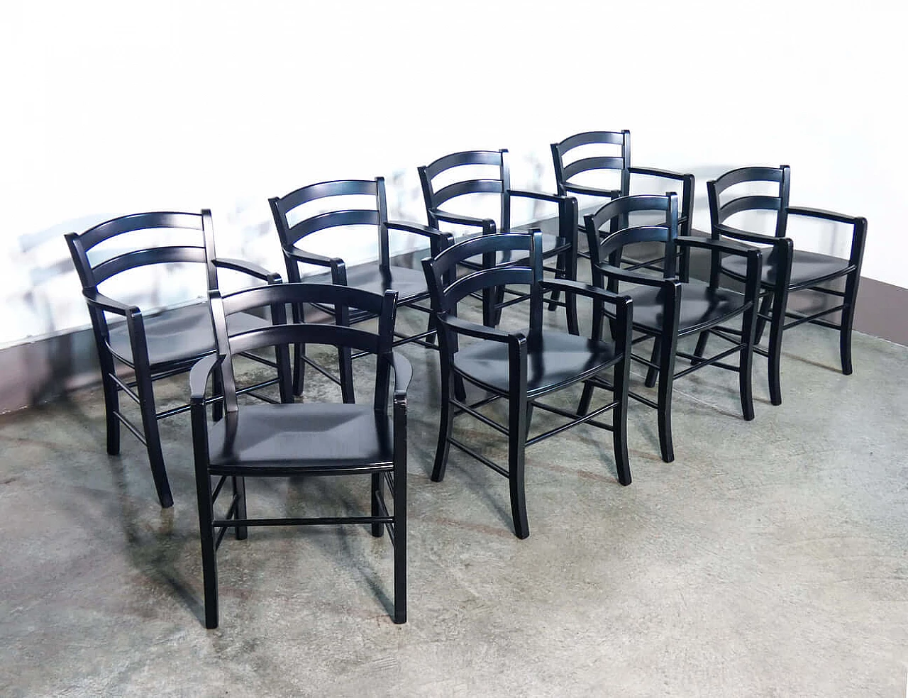 8 Marocca chairs by Vico Magistretti for De Padova, 1990s 1
