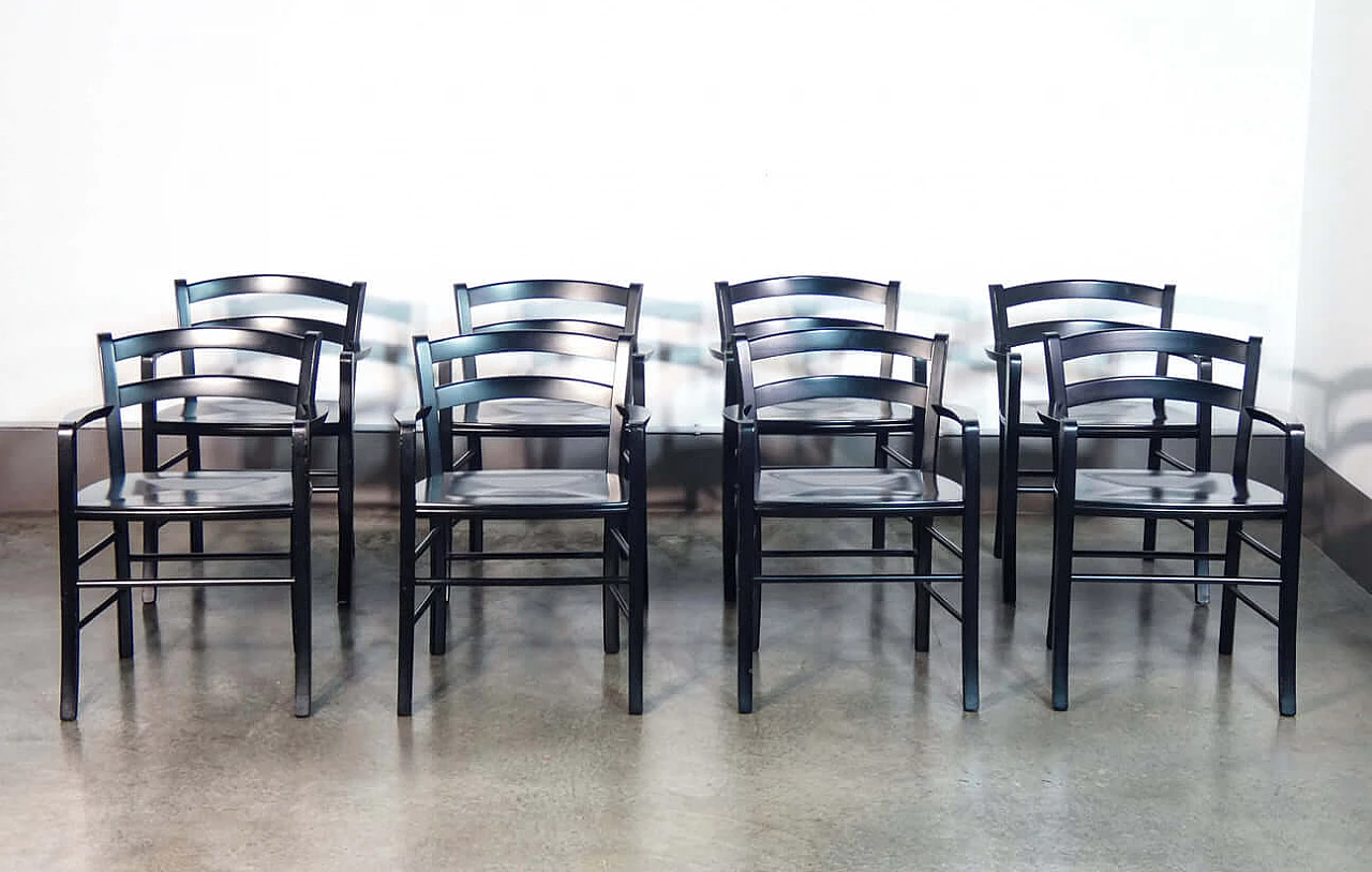 8 Marocca chairs by Vico Magistretti for De Padova, 1990s 2