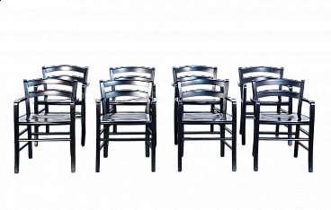 8 Marocca chairs by Vico Magistretti for De Padova, 1990s