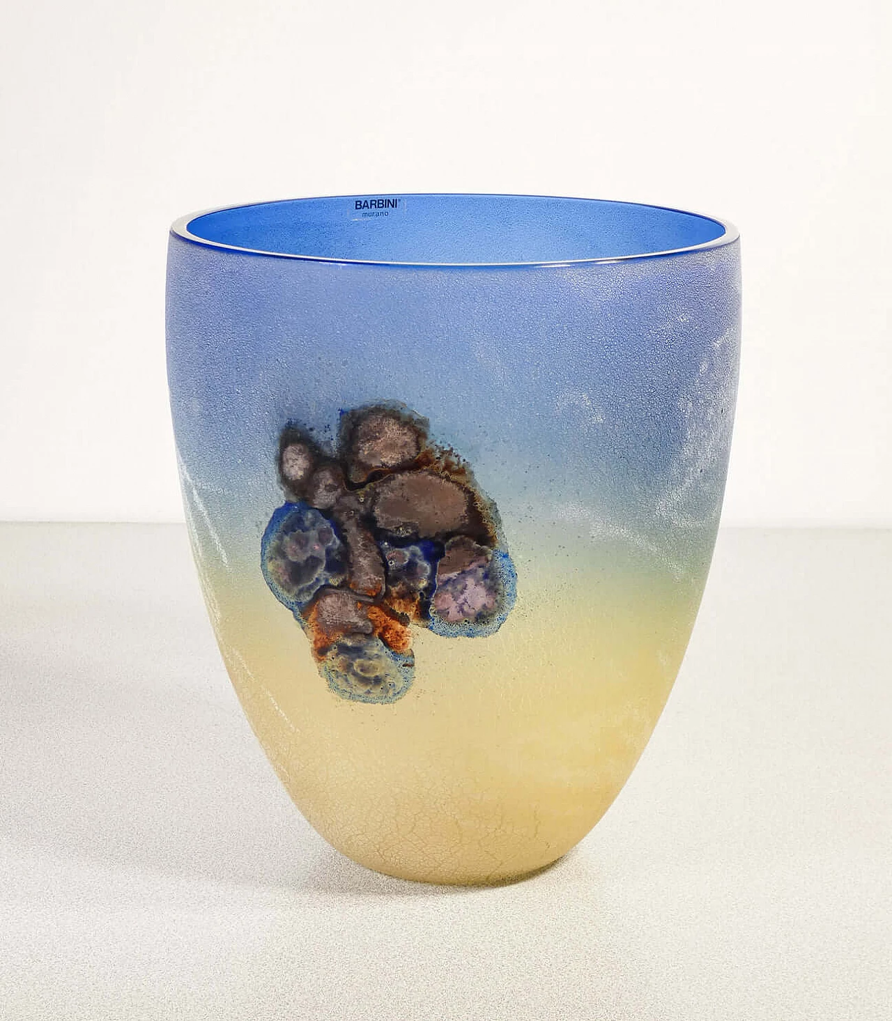 Scavo vase in blown glass by Alfredo Barbini, 1970s 1