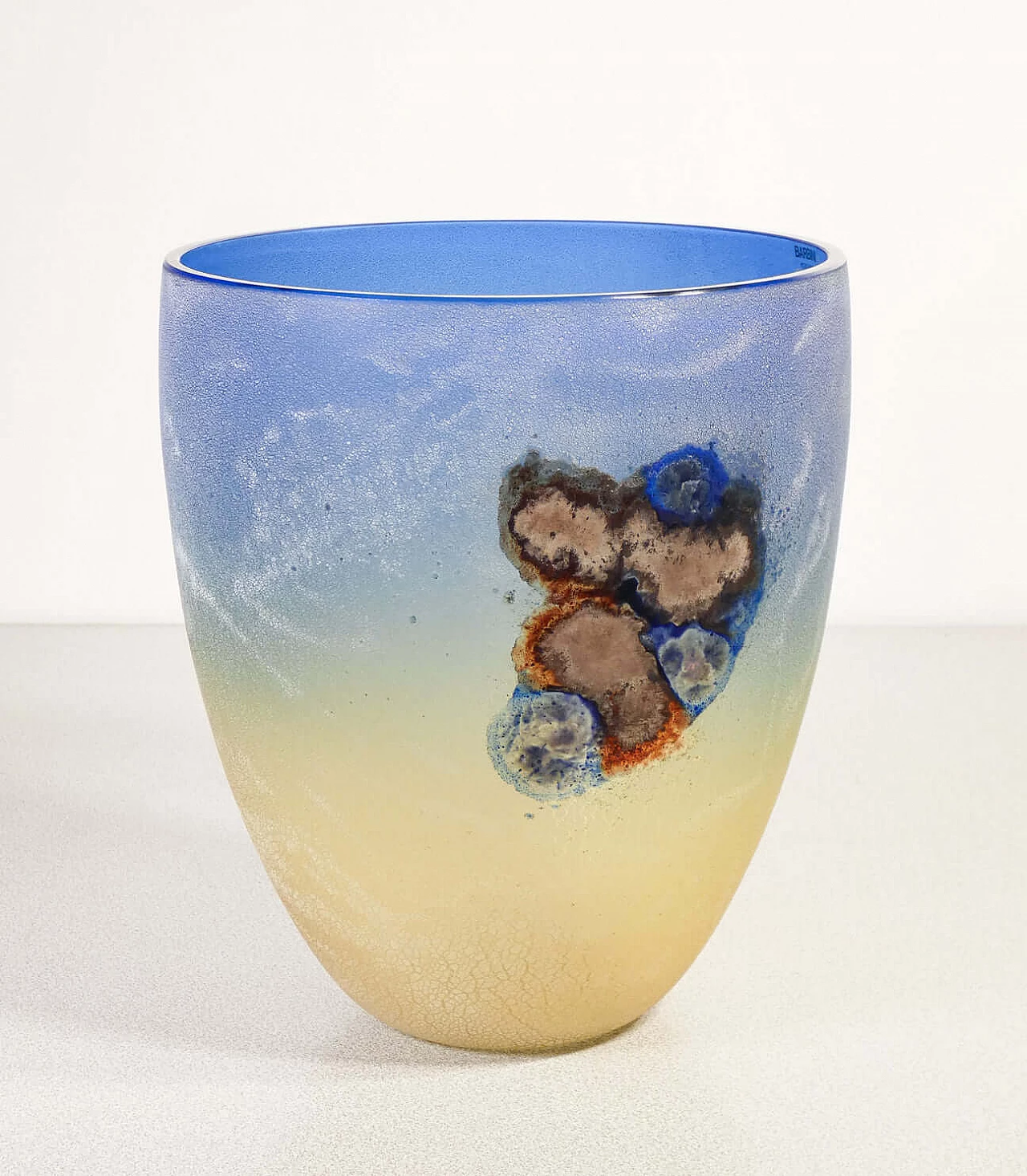 Vaso Scavo in vetro soffiato di Alfredo Barbini, anni '70 5