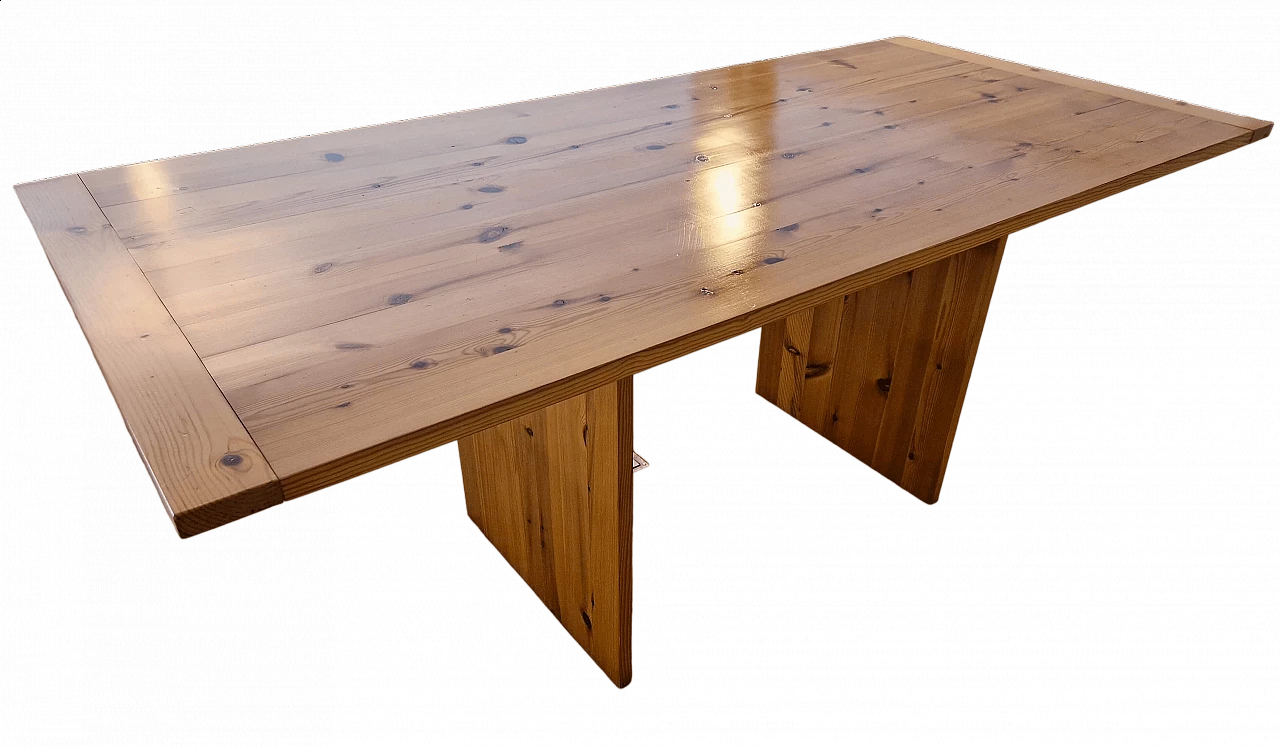 Stone pine table, 1980s 6