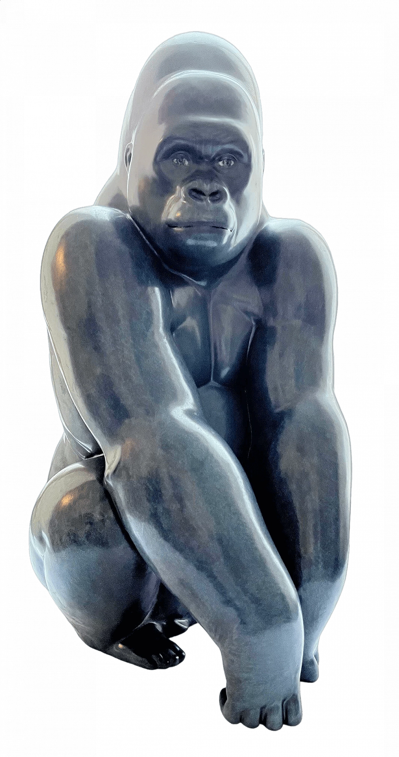 Stoneware gorilla sculpture by Marco Antonio Noguerón for Lladró, 2000s 12
