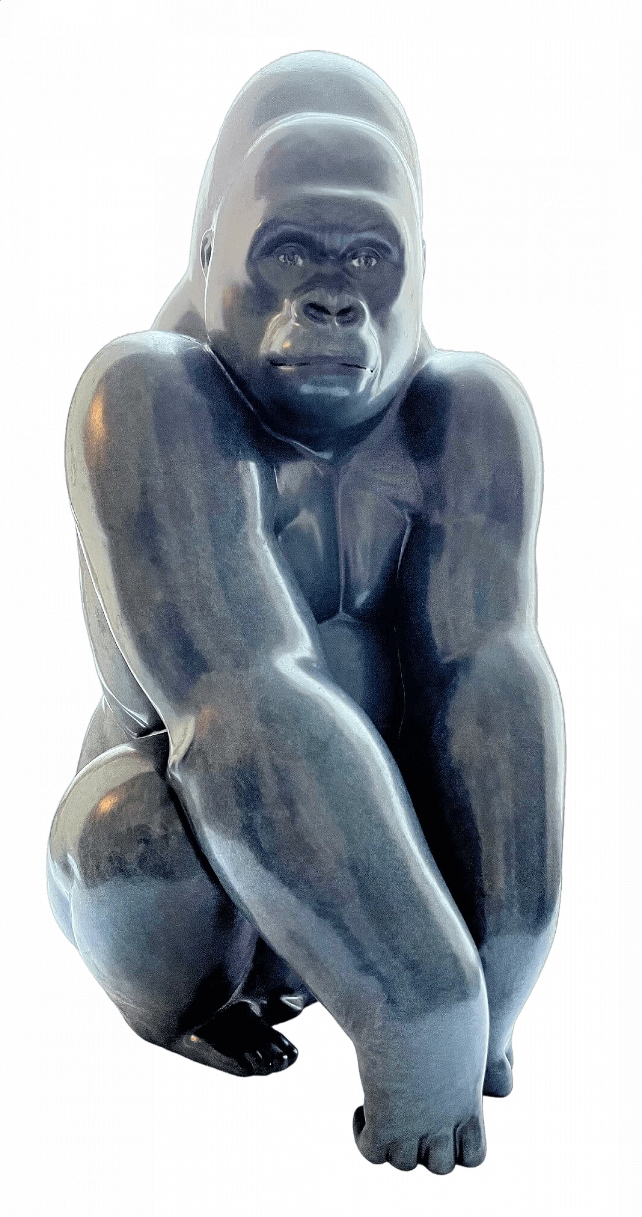 Scultura gorilla in gres di Marco Antonio Noguerón per Lladró, anni 2000 12