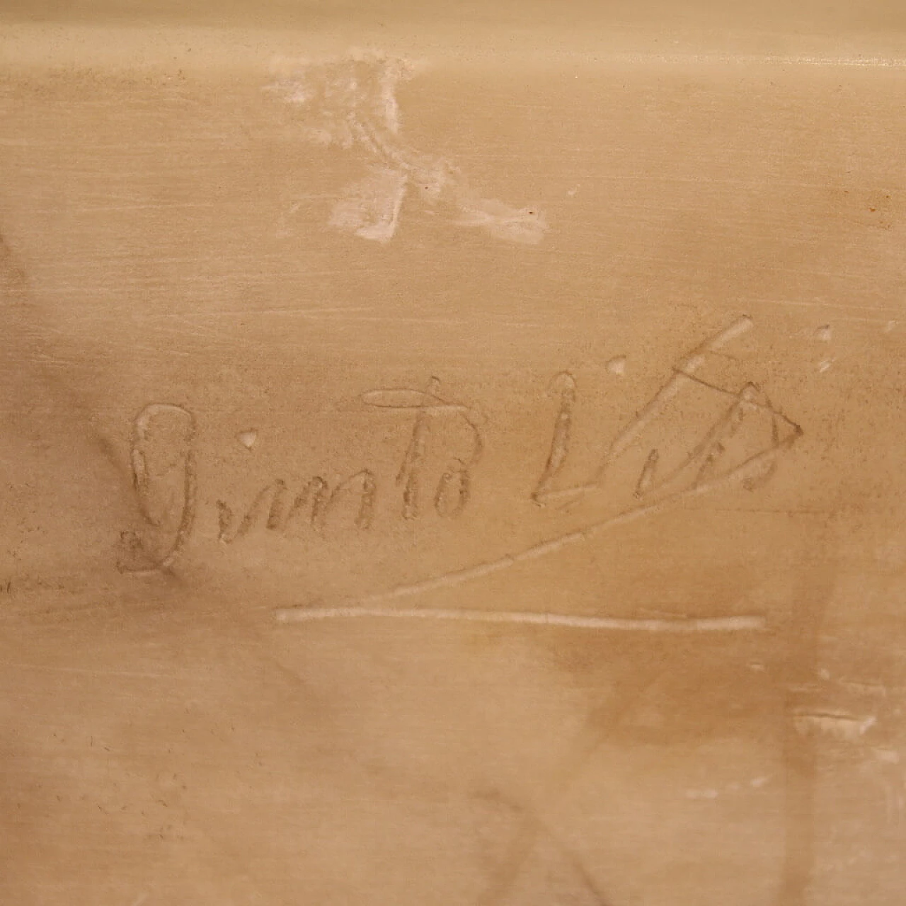 Marble sculpture of girl with hat and turtleneck 7