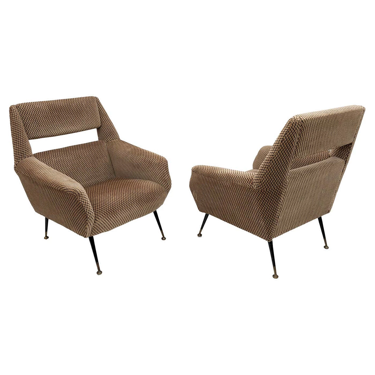 Pair of armchairs by Gigi Radice for Minotti Italia, 1950s 9