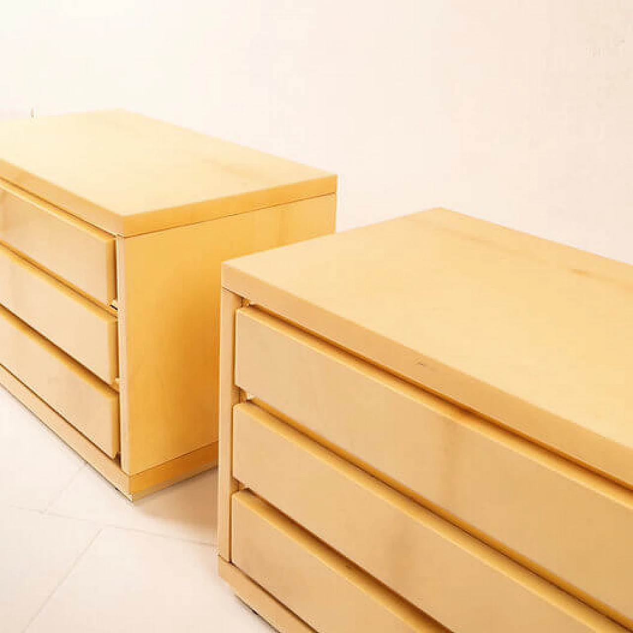 Pair of parchment bedside tables by Aldo Tura for Tura Milano, 1960s 3