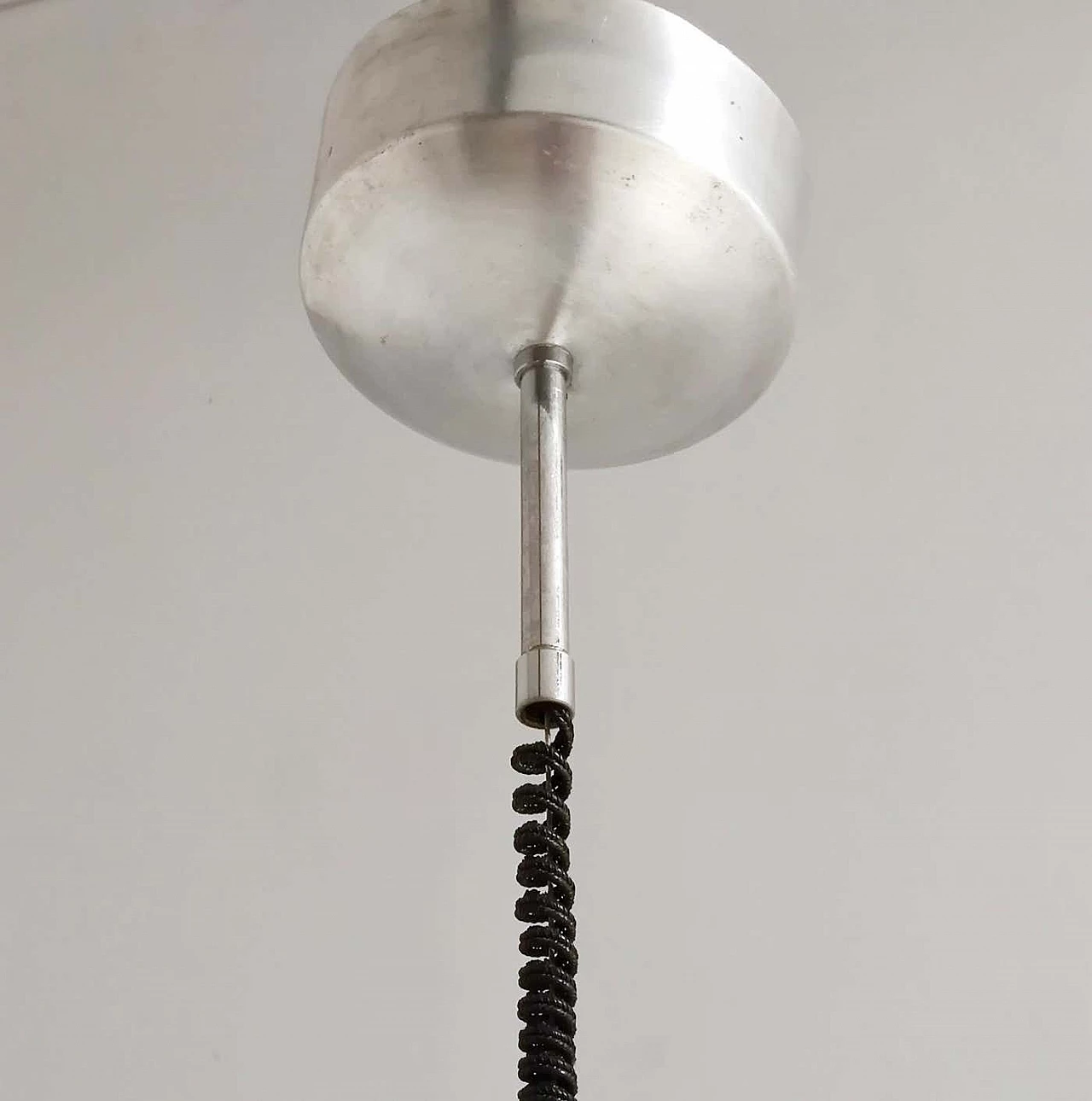 Aluminium, crystal and glass pendant lamp by Pia Guidetti Crippa for Lumi, 1970s 8