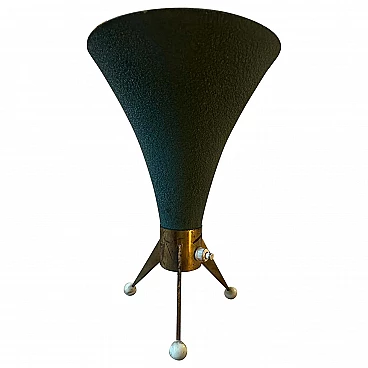Sputnik brass table lamp in Stilnovo style, 1950s